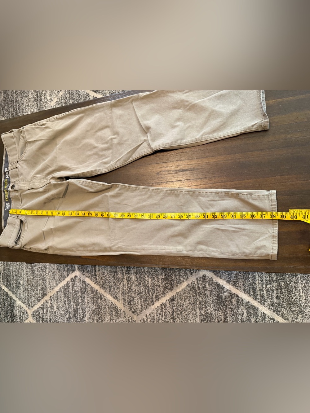 Lee Men's Extreme Motion Tan Straight Jeans - Picture 5 of 7